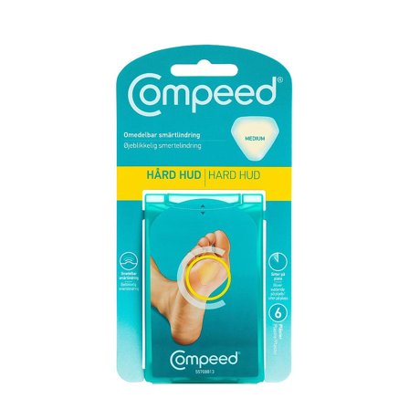 Compeed Hård Hud 6 stk., Medicin & Pleje, Håndcreme & Fodpleje, Øvrigt