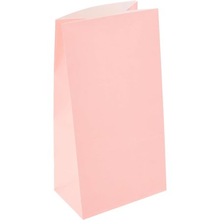 50 stk gaveposer - Papir - Lys rosa, poser uten håndtak, pakkeposer