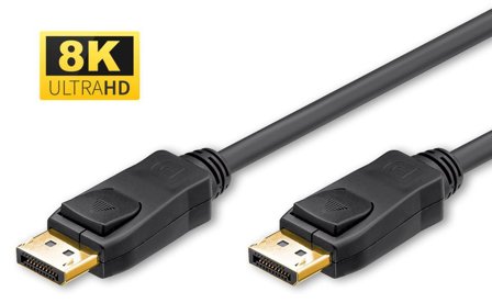 MicroConnect DisplayPort-kabel - DisplayPort (hann) til DisplayPort (hann) - 2 m - svart
