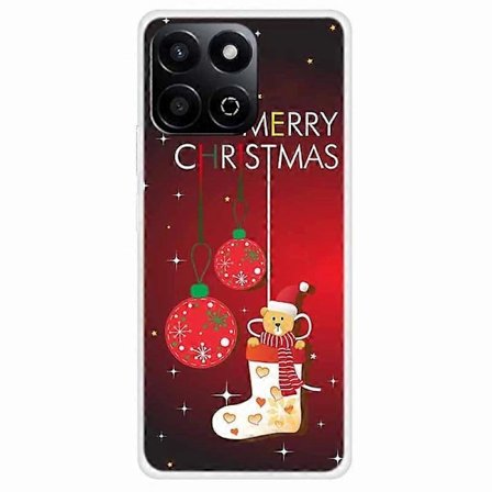 TPU-puhelinkotelo Honor Play 60 Plus 5G/200 Smart 5G/Play 9T/X7c 4G -malleille, juhlava joulukuvio