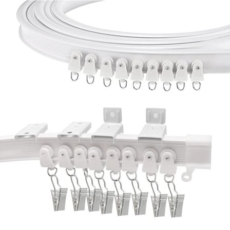 2/3 m Kaareva verhokiskon yläkiinnitys 3 METER