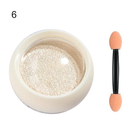 2g Mirror Effect Nail Aurora Powder Persistent With Brush Solid Chrome Manicure Art Decorations Rubbing Dust For Female