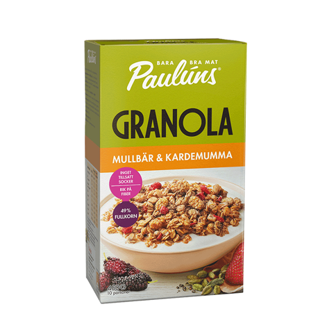 Paulúns Granola Morbær Kardemomme 450 g