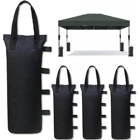 Vektet fot 4 stk 15 x 50 cm vektpose lastekapasitet 12 kg sandsekker for vekting vektposer vektede poser vekting fyll med sand eller svart