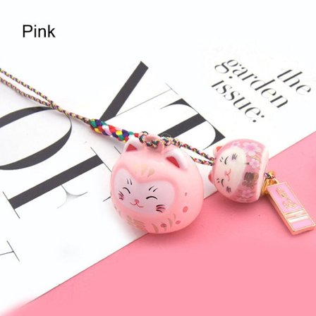 Double Lucky Cat Hängsmycke Japansk Lucky Cat Cat Ornament ROSA Pink