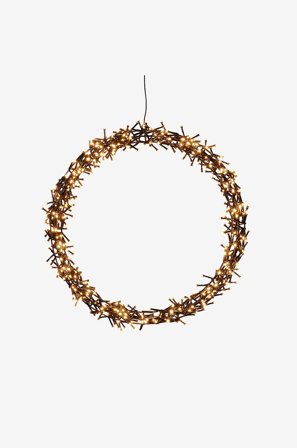 Konstsmide - Krans LED 50 cm - Svart - Julbelysning ute - Från Homeroom