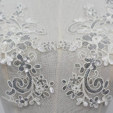 Paljetter Blomster Broderi Broderi Applikasjoner Blonde Patcher