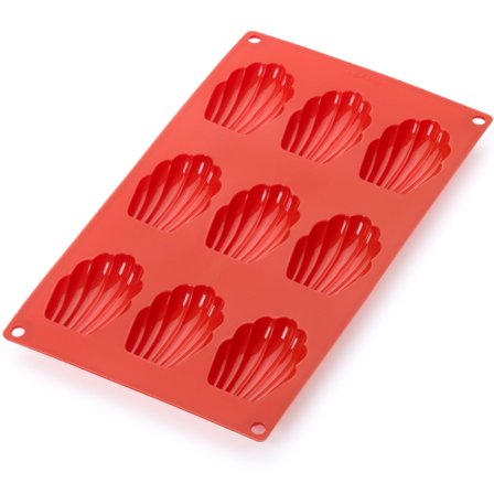 Lékué Madeleines silikoneform 9 huller, rød | KitchenOne