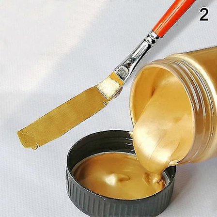 100 ml guldmaling, metallisk akrylmaling, vandtæt, ikke falmet, til statuer og farvning - Sfygv-WELLNGS
