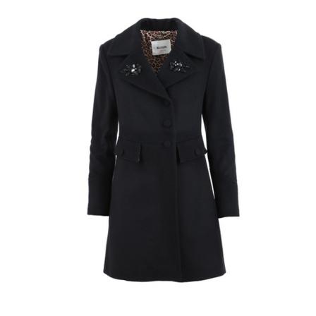 Blugirl, Single-Breasted Coats Zwart, Dames, Maat:S