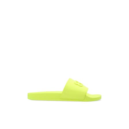 Balenciaga, Pool rubber slides Geel, Heren, Maat:45 EU