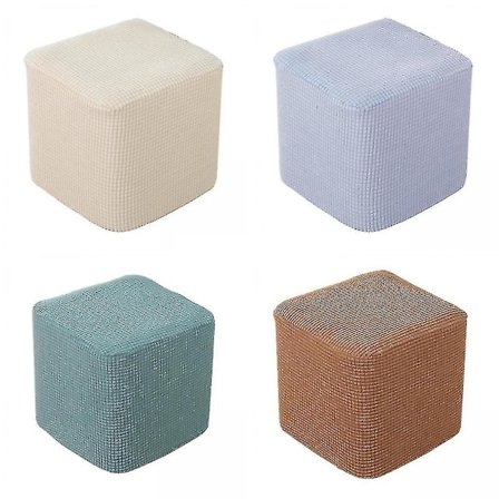 4x Fyrkantig Ottoman Överdrag Polyester Fotpall Möbelöverdrag För Hund Katt Husdjur
