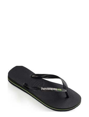 Hav Brazil Logo Shoes Summer Shoes Sandals Flip Flops Black Havaianas