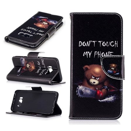 Samsung Galaxy S8 smart og stærkt læder-etui - Sur bjørn og citat