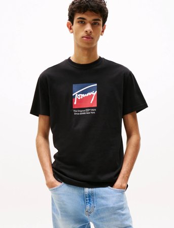Tommy Jeans Tjm Reg Rwb Dna Tee - Black - XS