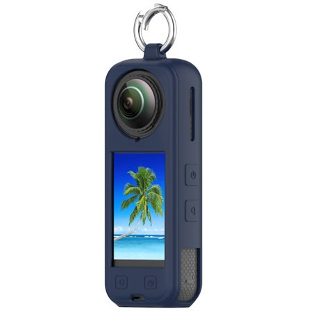 Insta360 X5 Silikonskal: Fullständigt skydd & Linsskydd Blå