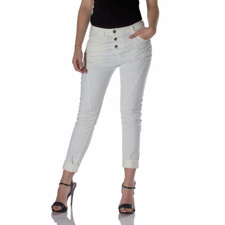 Please Women White Jeans , Wit , Dames , Maat: L