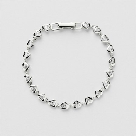 Bezel Hearts Bracelet
