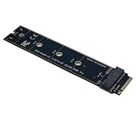 För Macbook SSD-omvandlare för Macbook 2013 2014 2015 2017 A1465 A1466 12+6Pin SSD till M2 KEY-M NVME Riser-kortadapter