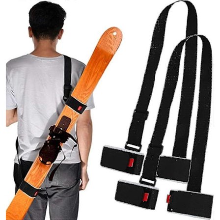Ski Board Snowboard Ryg Skulder Bærestrop Sæt, 2 stk. Ski- og Stangbærerstropper, Justerbare Ski Ryg Skulderstropper Skitaske Tilbehør Med Hånd