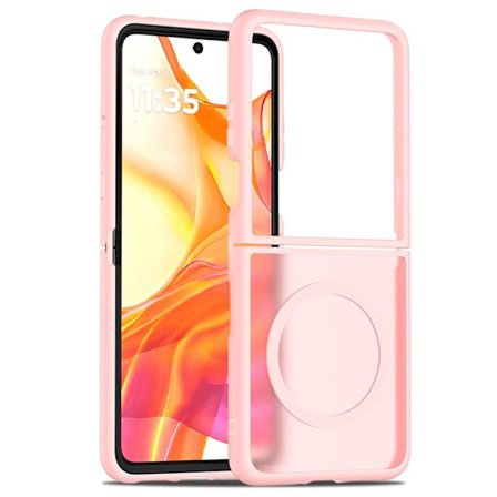 SKALO Motorola Razr 60 Ultra 5G Skin-touch Hybrid Suojakuori - Pinkki