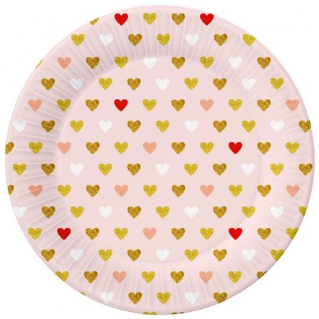 XOXO Collection Tallrik Rosa 18 cm 6-pack - Kalaslagret.se