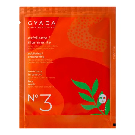 Gyada Cosmetics Maschere Viso in Tessuto Maschera In Tessuto Esfoliante / Illuminante N. 3 15ml - Maschera Illuminante viso