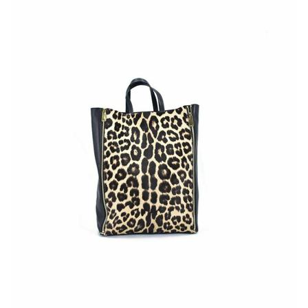Celine Pre-owned Leopard Print Tote Taske Sort, Dame Vintage Tasker, Størrelse: ONE Size