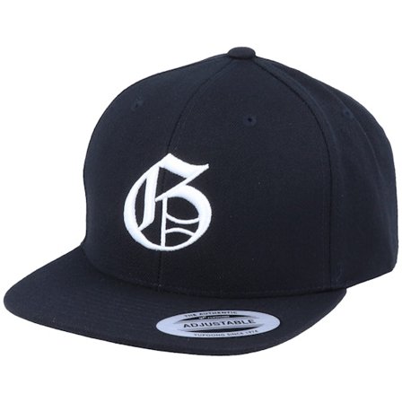 Kiddo Cap - Zwart snapback Cap - Kids G Letter 3D Black Snapback @ Hatstore