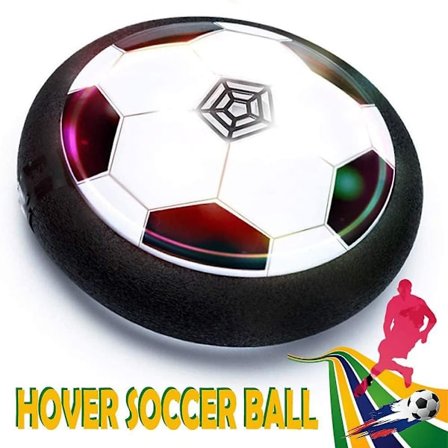 Hoverball-leker for barn, 7-tommers fotball med LED-lys og musikk, skumbumper, luft-hoverball for innendørs- og utendørslek for tenåringer, gutter og 