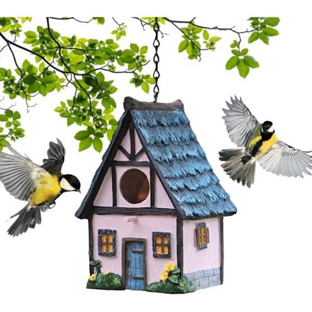 Harpiks Tog Fuglehus, Udendørs Hængende Vandtæt Fuglehus, Dekorativt Kolibrihus til Fugle