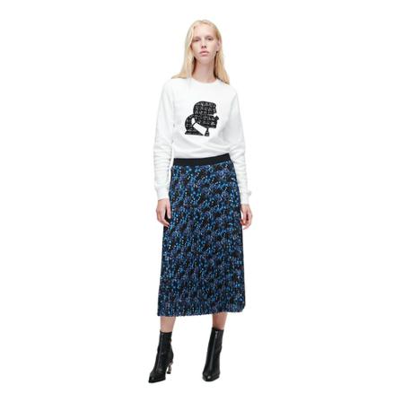 Karl Lagerfeld Orchid Print Nederdel Blå, Dame