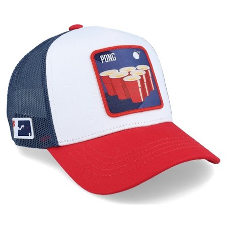 Capslab - White trucker Lippis - Cocktails Beer Pong White/Blue/Red Trucker @ Hatstore