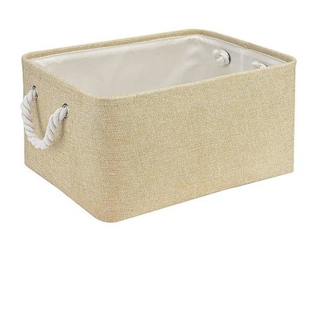 Tygförvaringslådor, Beige förvaringskorgar för hyllor och garderob