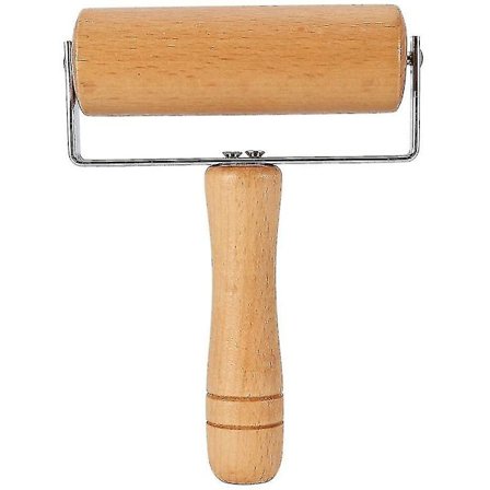 Leivontatyökalu puiset keittiövälineet kaulin ja pizzaleikkuri (4#)