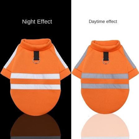 Kæledyrstøj Natlysreflekterende hættetrøje Walking Dog Safety Fleece Orange xl