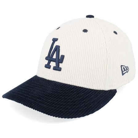 New Era - Beis adjustable Gorra - Los Angeles Dodgers MLB Corduroy 59FIFTY Low Profile Light Terracotta/Navy Fitted @ Hatstore