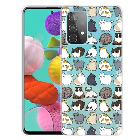 Deco Samsung Galaxy A53 5G Suojakotelo - Cats Stickers