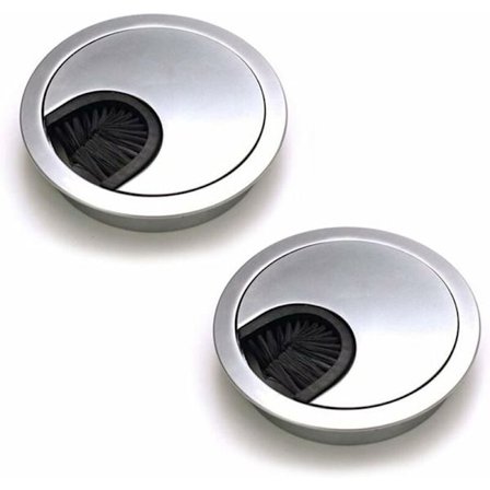 Pyöreä sisäänrakennettu kaapeliläpivienti, harjattua terästä muotoiltu metallinen kaapeliläpivienti,