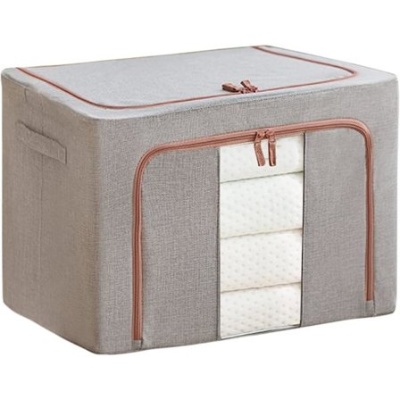 Förvaringsväska för kläder eller sängkläder, hopfällbar förvaringslåda med dragkedja