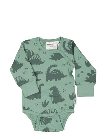 Bamboo Body L.s Bodies Long-sleeved Grønn Geggamoja*Betinget Tilbud