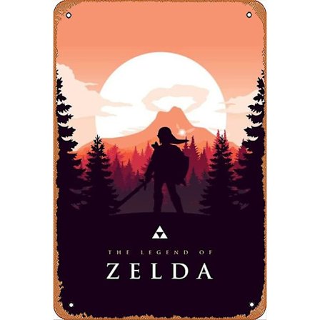 Legend Of Zelda Spillplakat (retro Vintage Metallskilt)