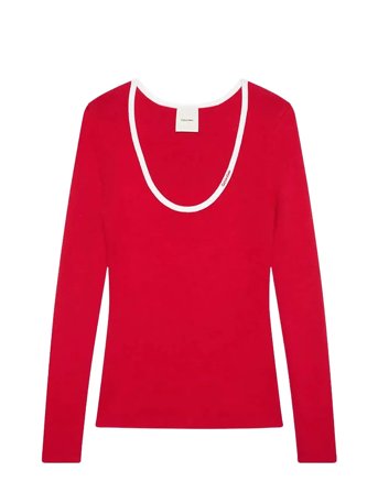 Calvin Klein Jeans | Ls Color Blocked Cotton Sweater | L