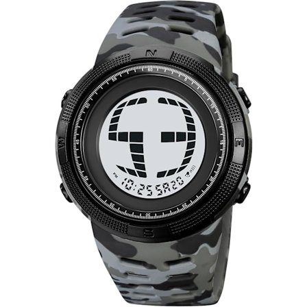 Kamouflage LED Digital Klockor Multifunktion Sportklocka för Män Chronograph Alarm Casual Armbandsur 5Bar Vattentät Herrklocka