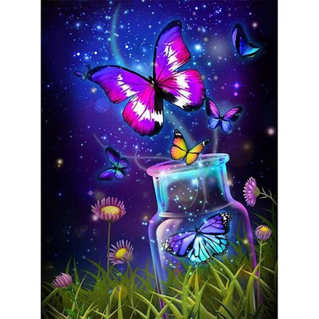 Fjärilsdiamantmålning, Diamantmålning, Full Diamantbroderi