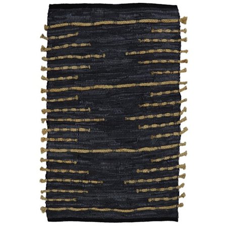 Lattiamatto 60x90cm Nahka Juutti Musta Beige