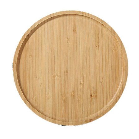 Rund Träbricka Dekorativ Trämatbricka