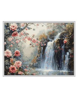 Stickpackung Bild Wasserfall