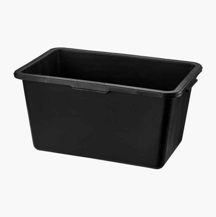 Biltema - Solid Rektangulær Mørtelbalje med Liter Gradering, 40L, 100% Resirkulert Polyeten