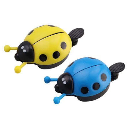 Polkupyörän kello, 2 kpl Pyörän kello Lapset, Lasten pyörän kello Söpö Eläin Leppäkerttu Pyöräily Pyörän ohjaustangon kello Lapsille Taaperoille 